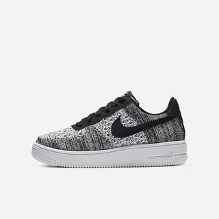 Pantofi Casual Nike Air Force 1 Flyknit 2.0 Fete Negrii Albi Platină | WHXT-47350